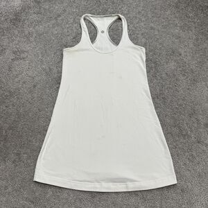 Lululemon Halter Racerback Tank Top Womens 4 Ivory White Activewear Gym Yoga Run